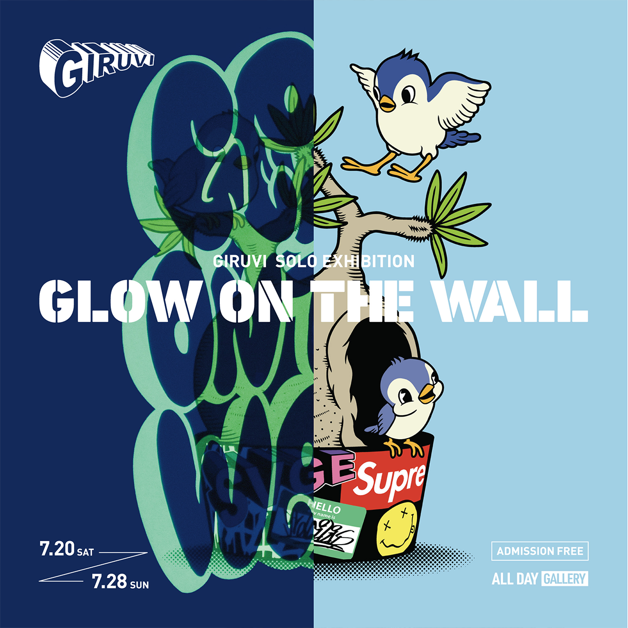 GIRUVI SOLO EXHIBITION “GLOW ON THE WALL”